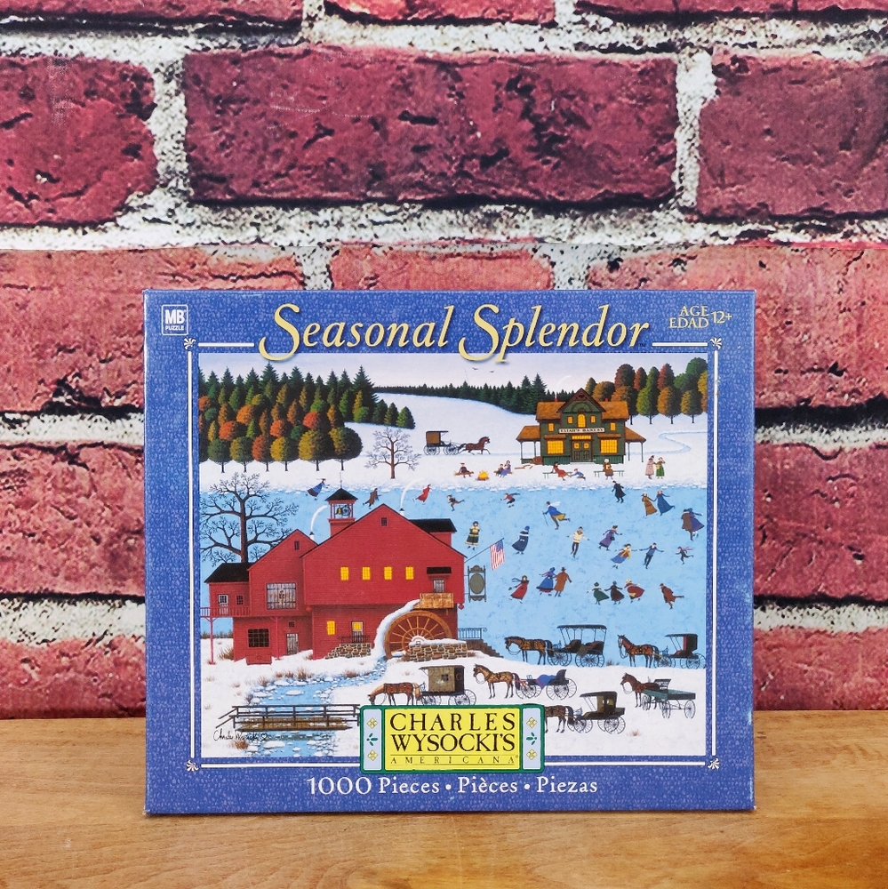 Charles Wysocki, Seasonal Splendors Red Mill Pond, 1000 Piece Puzzle, New